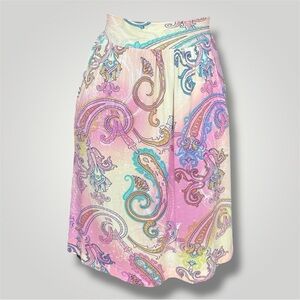 Etro Pink and Purple Paisley Skirt